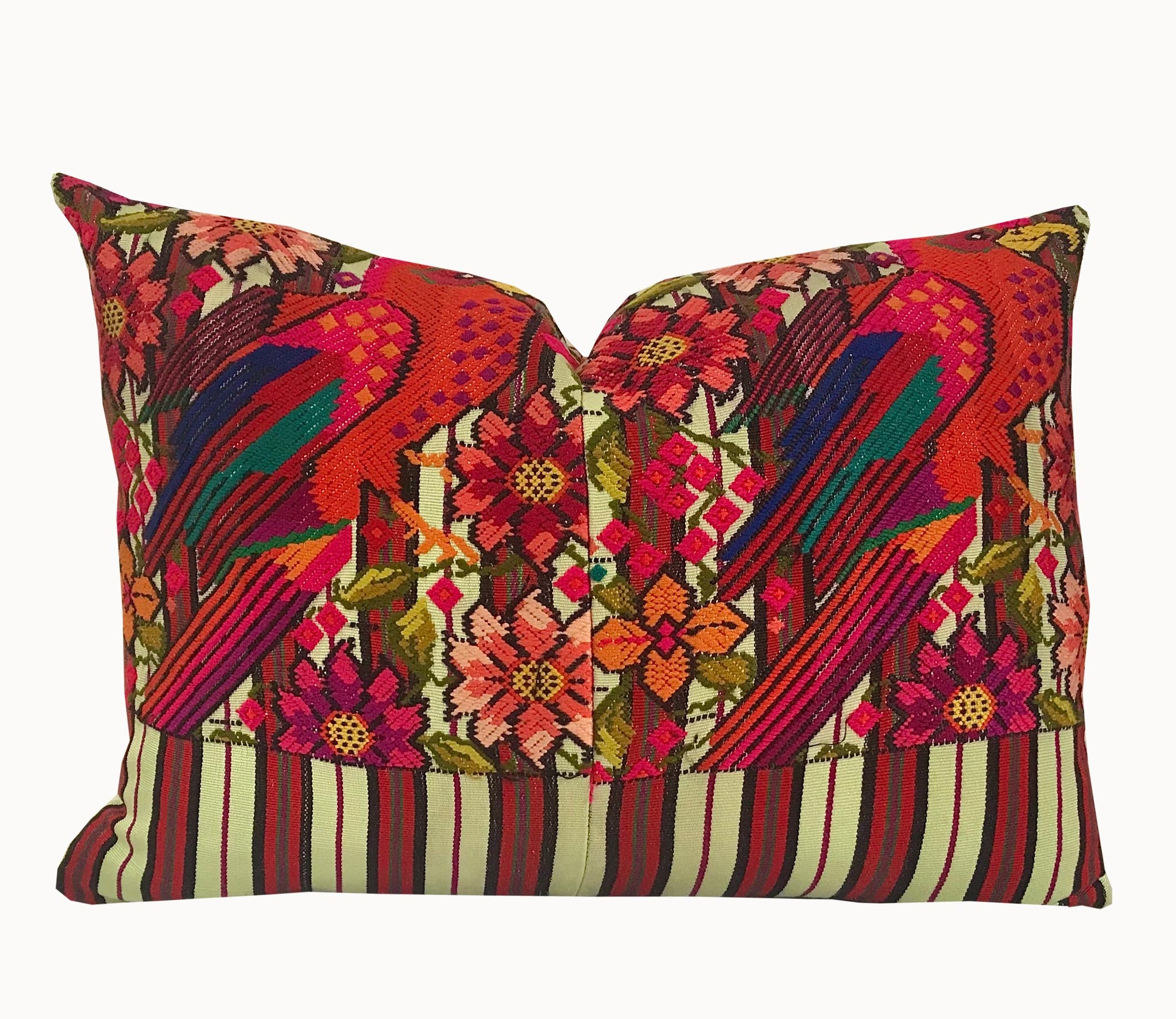 Huipil Pillow - Parrots IV