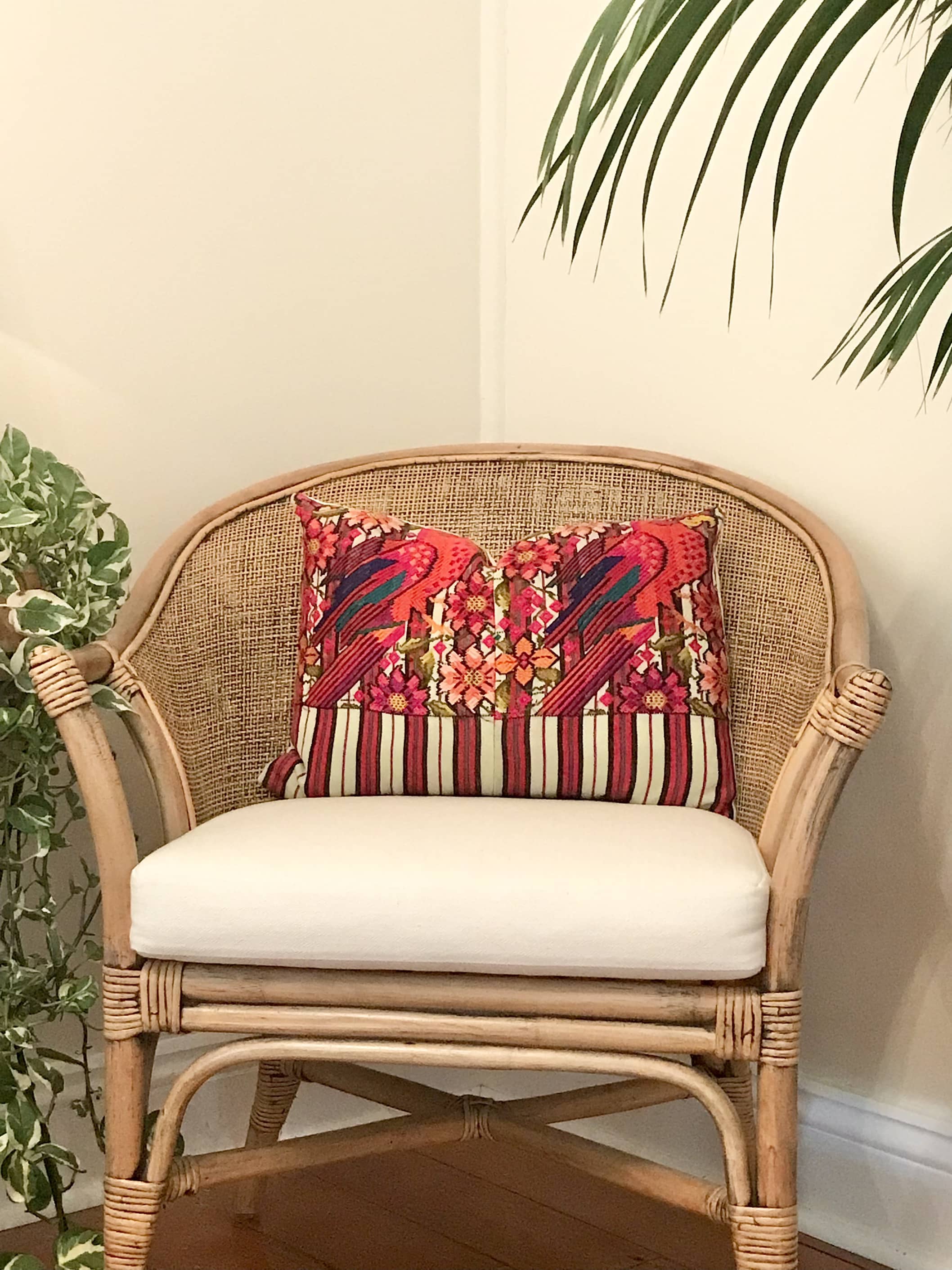 Huipil Pillow - Parrots IV