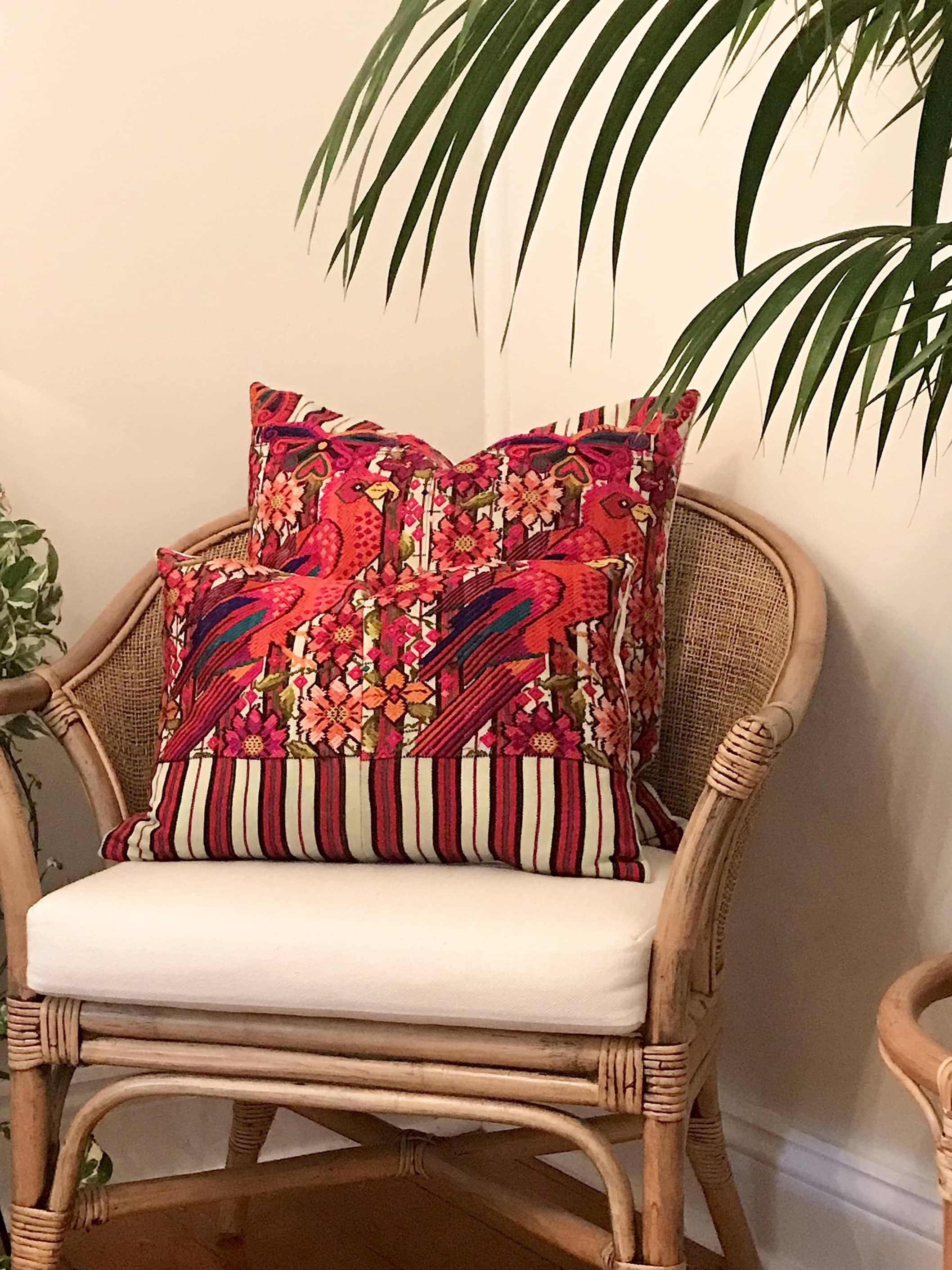 Huipil Pillow - Parrots III