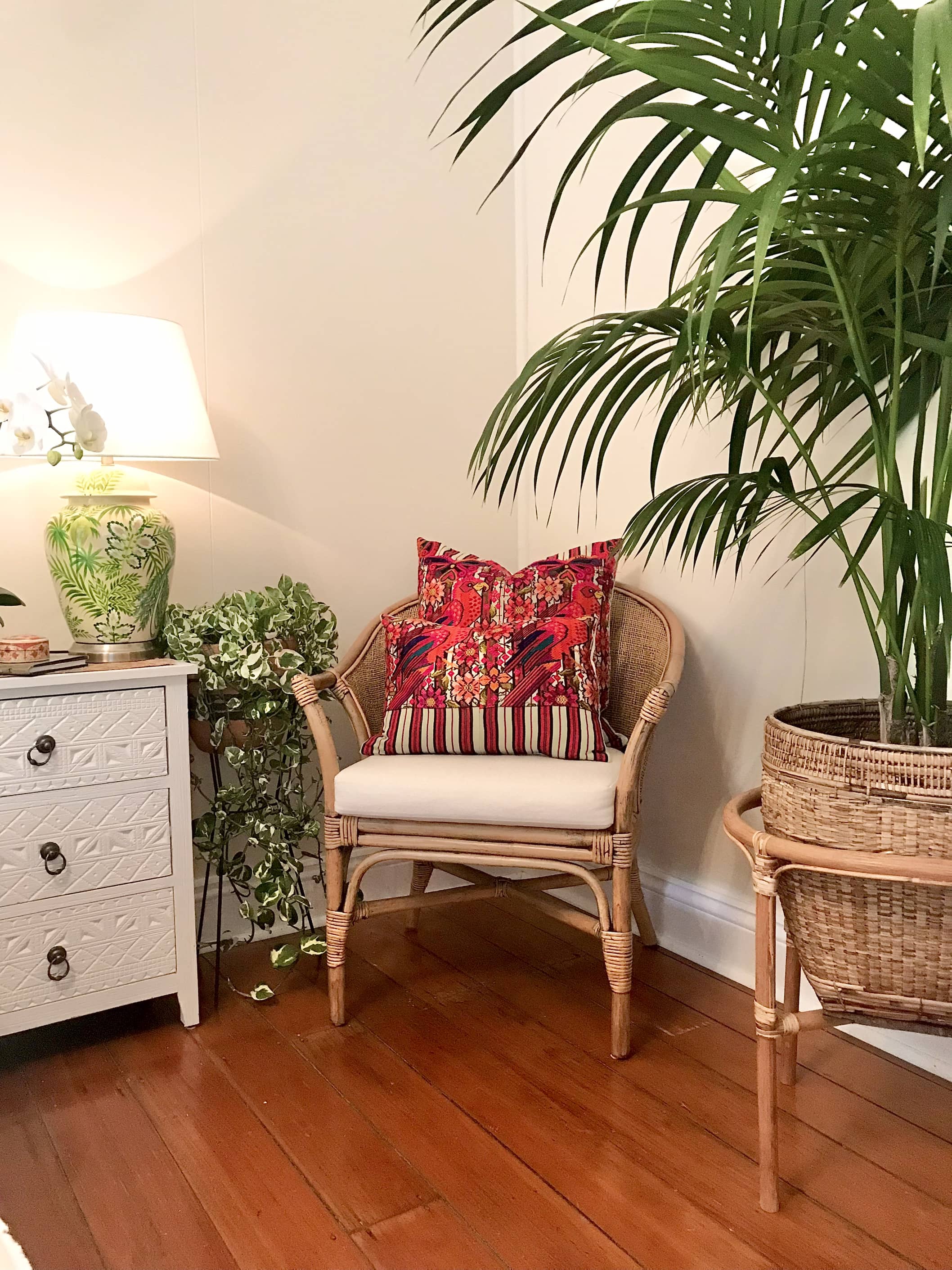 Huipil Pillow - Parrots IV