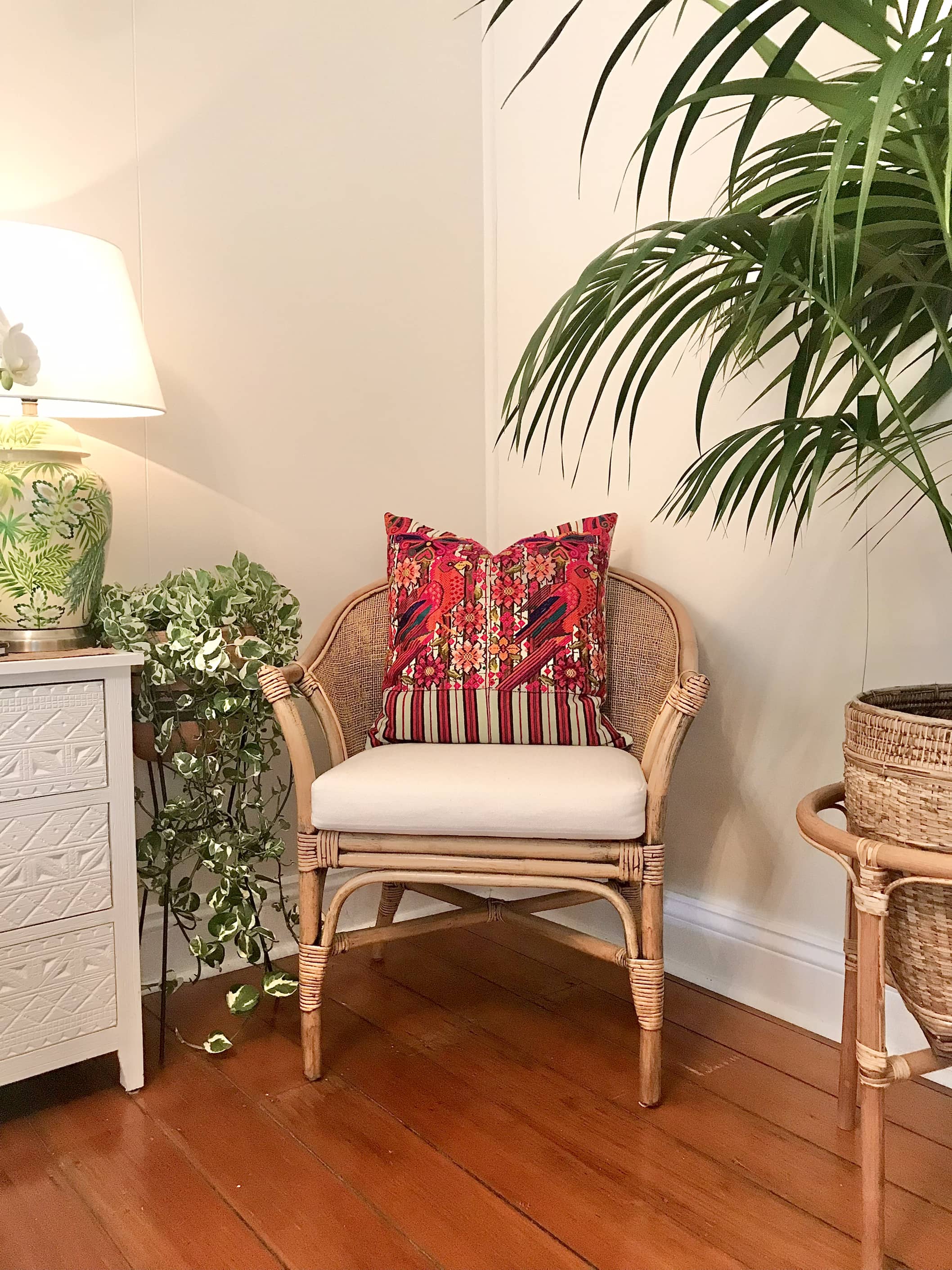 Huipil Pillow - Parrots III