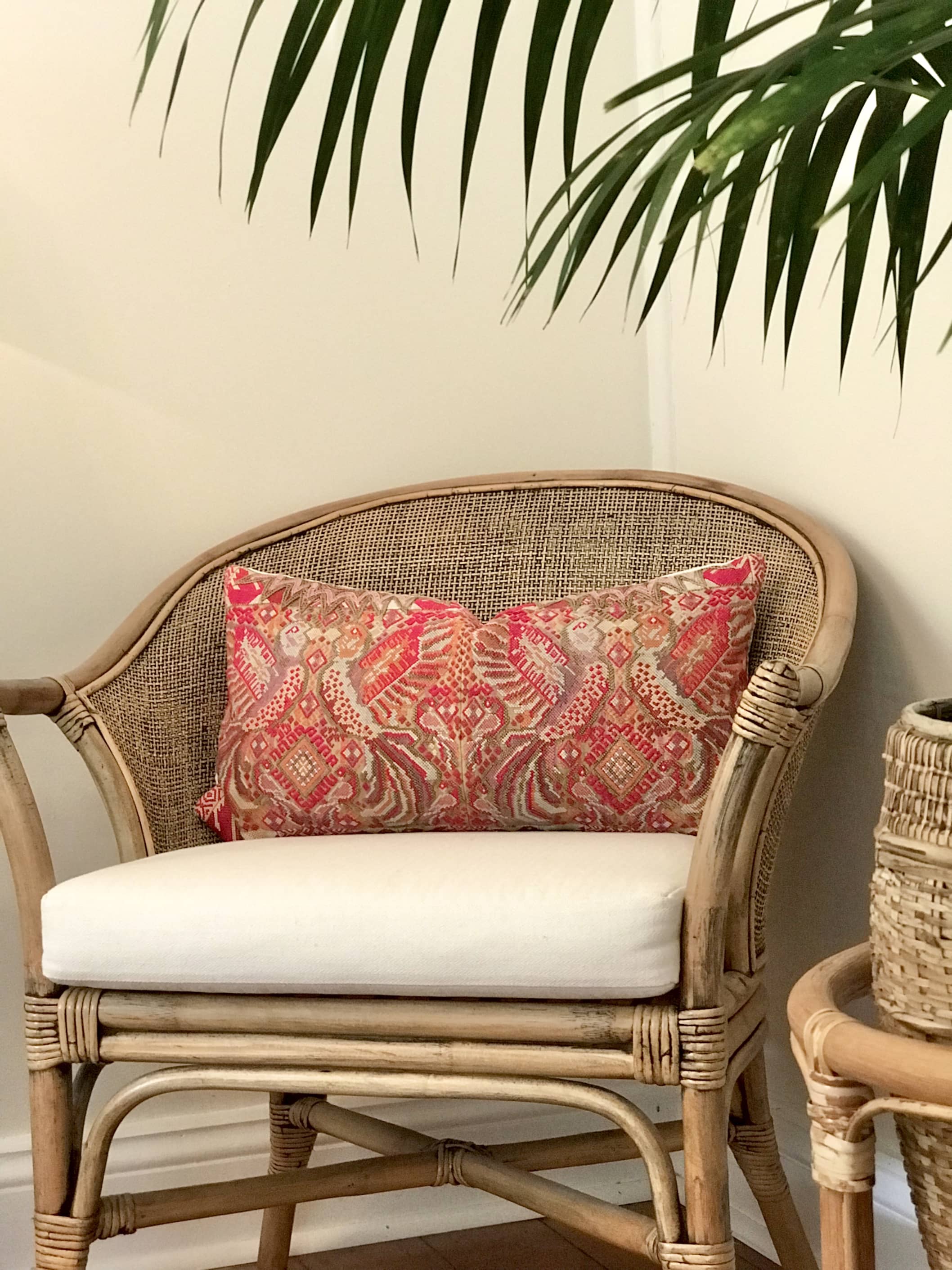 Huipil Pillow - Chichicastenango Hummingbirds II