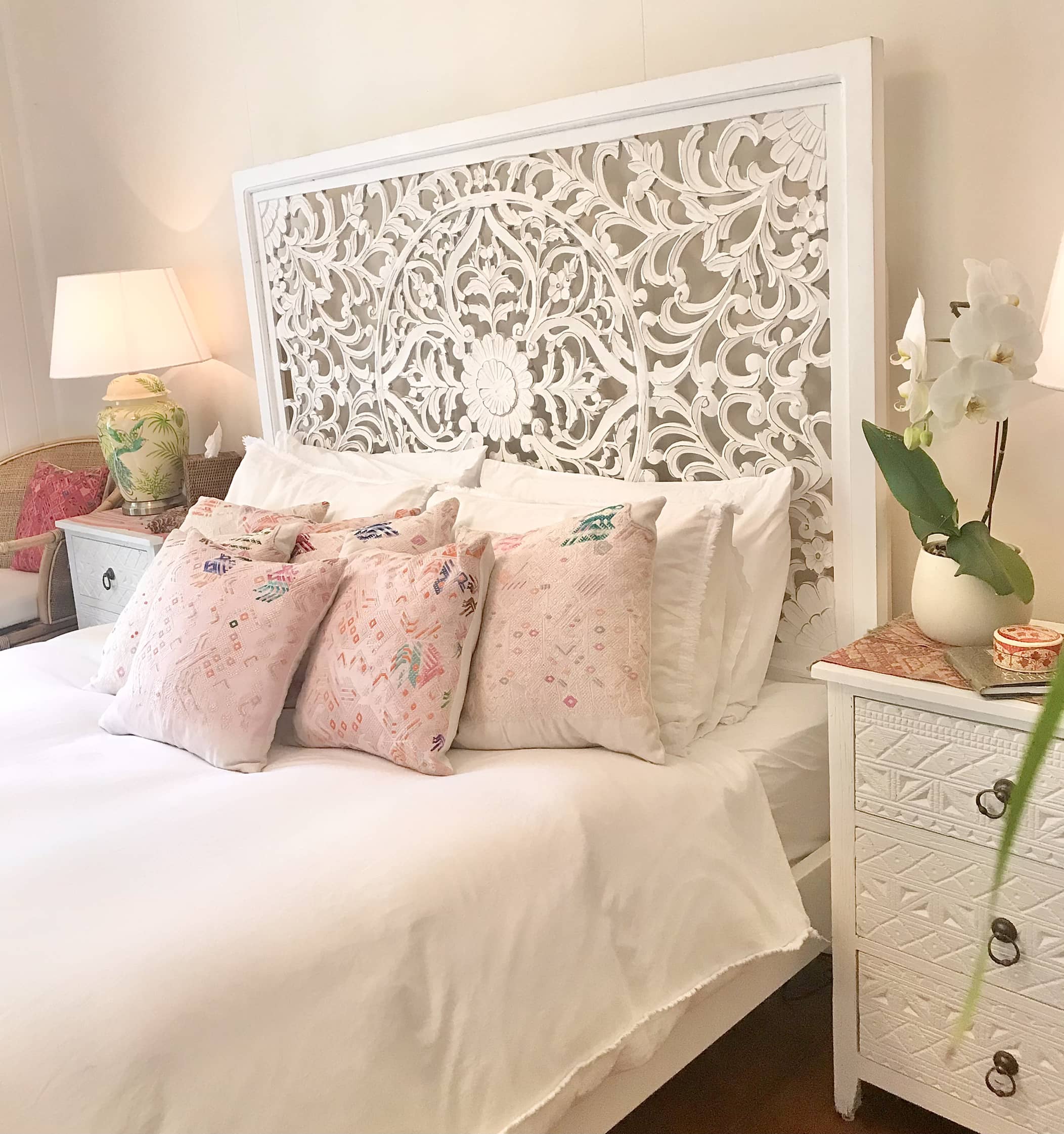 Huipil Pillows - Pale Pink Nahuala V