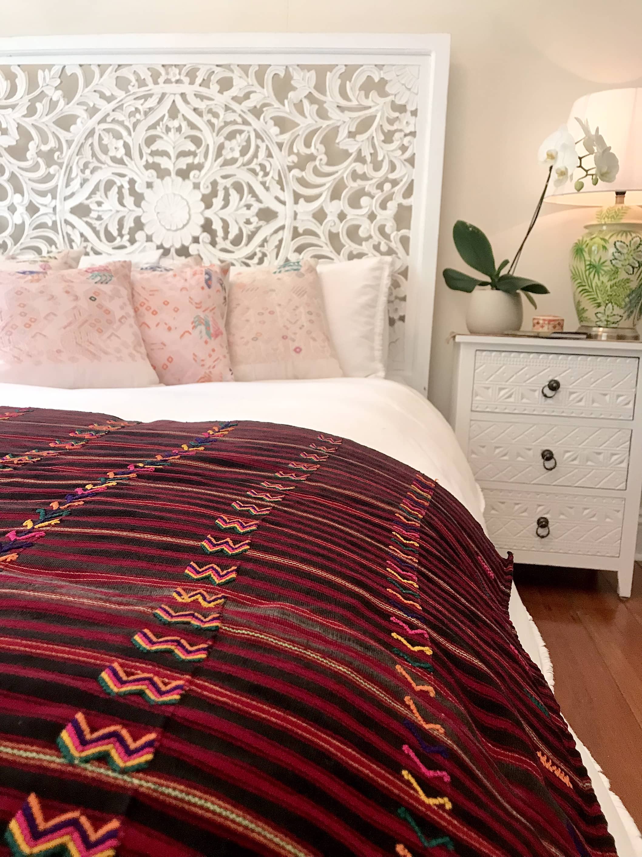 Huipil Pillows - Pale Pink Nahuala V