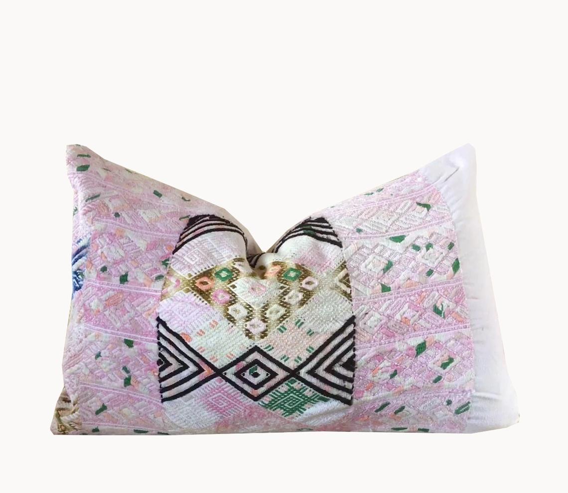 Guatemalan Huipil Pillow - Powder River