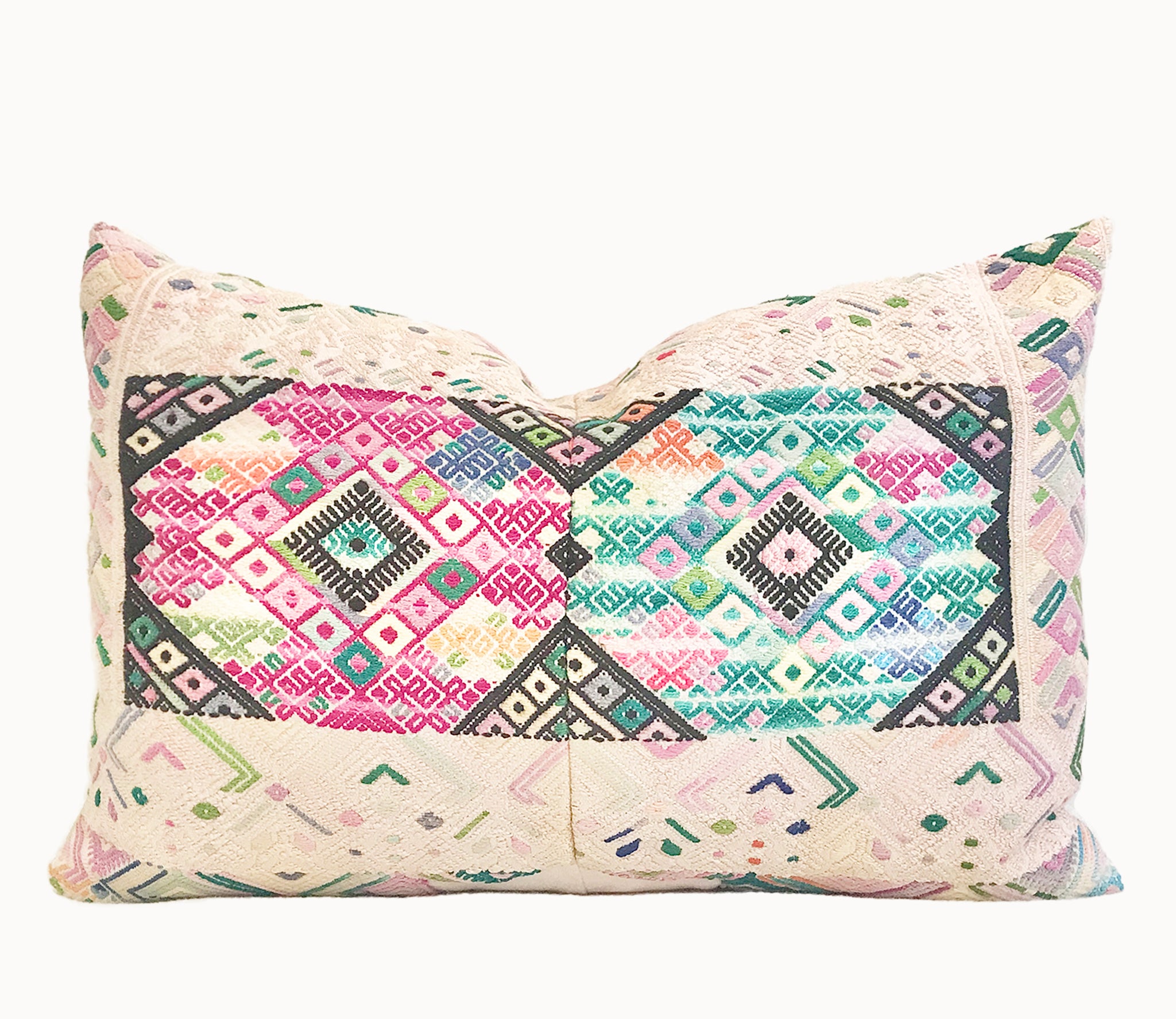 Vintage Textile Cushion - Pink Nahuala XIII