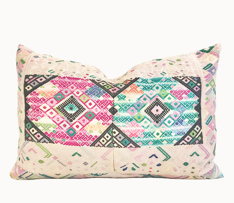 Vintage Textile Cushion - Pink Nahuala XIII