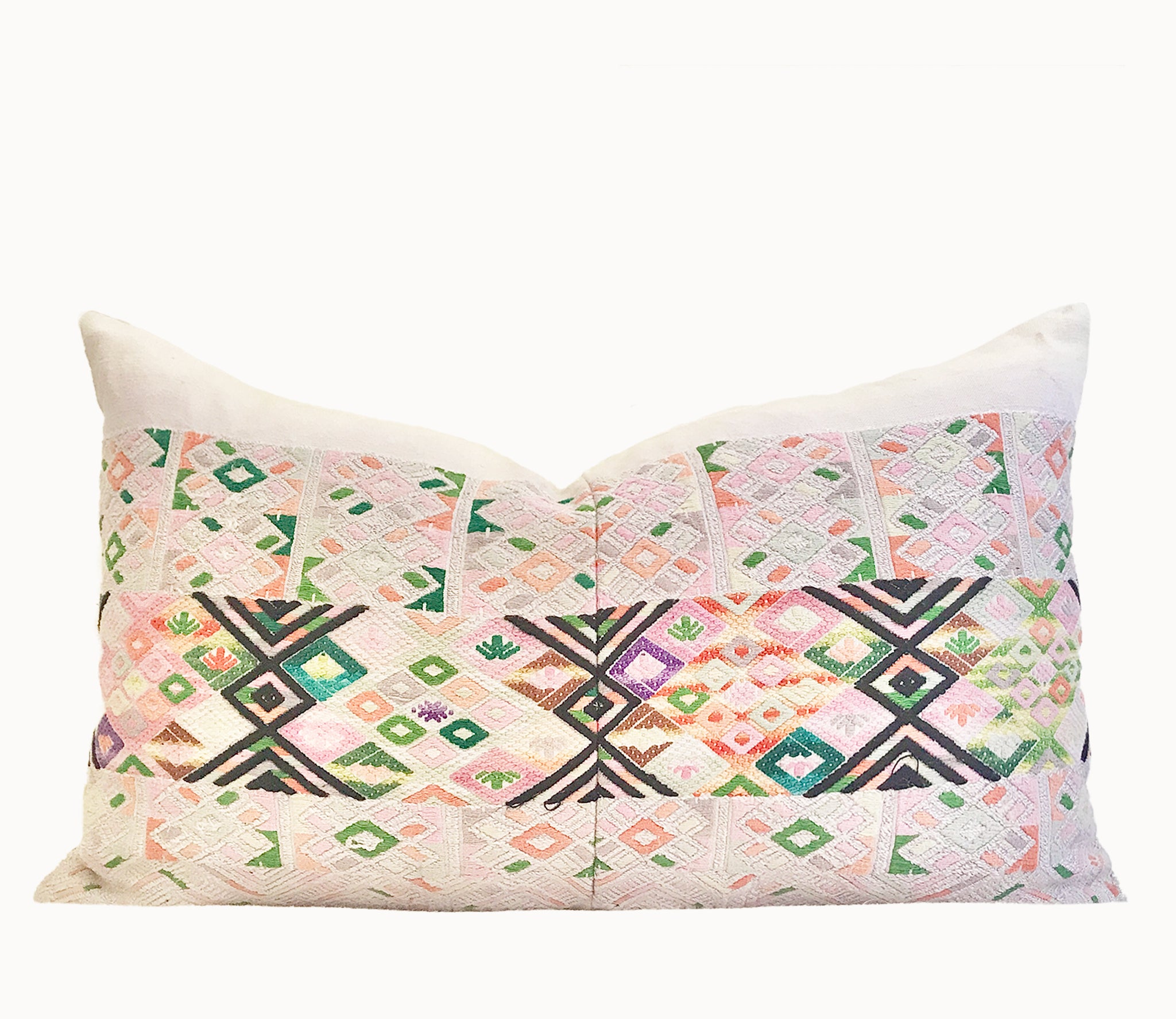Vintage Textile Cushion - Pink Nahuala XI
