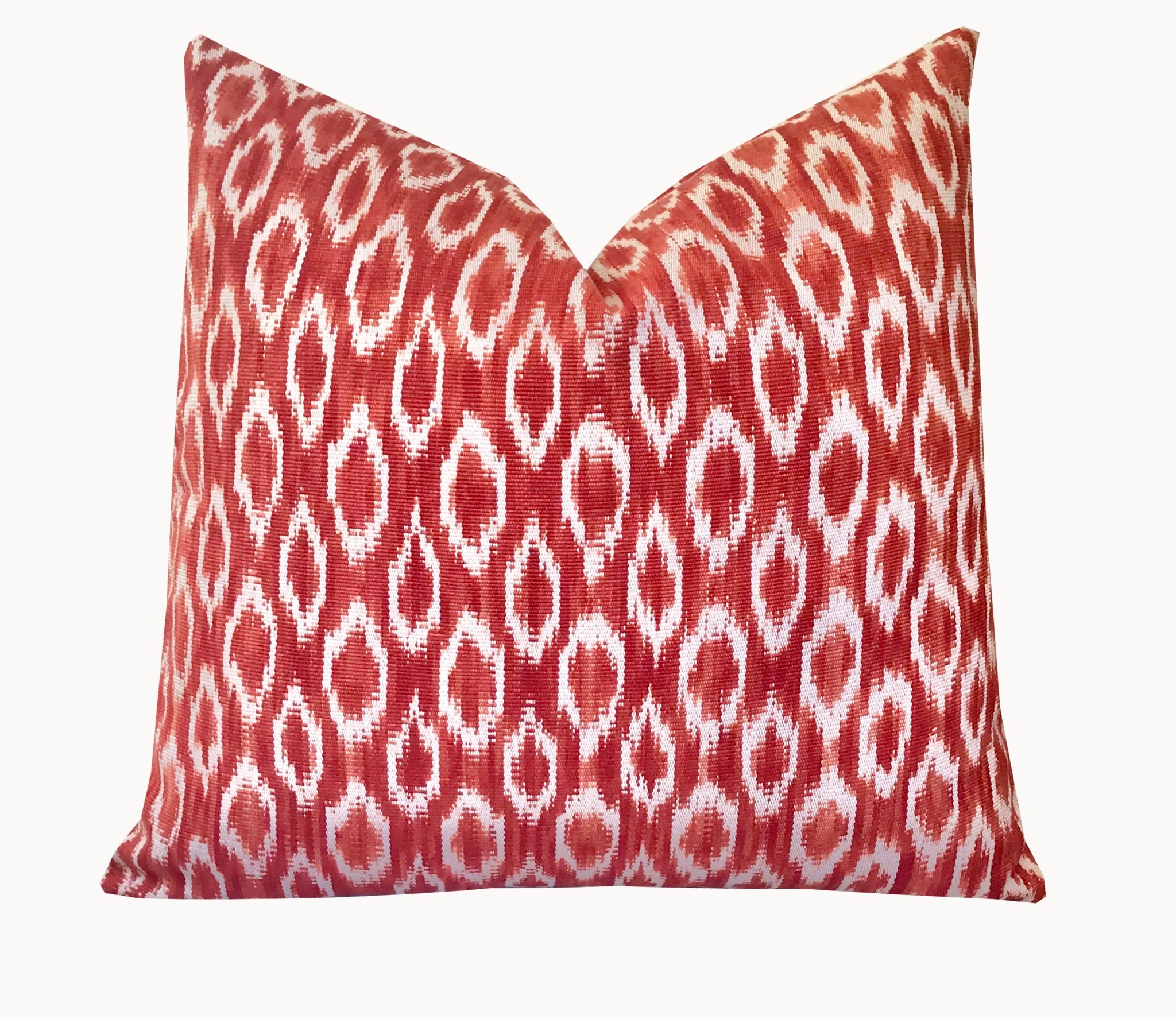 Guatemalan Pillow - Ochre Ikat Textile