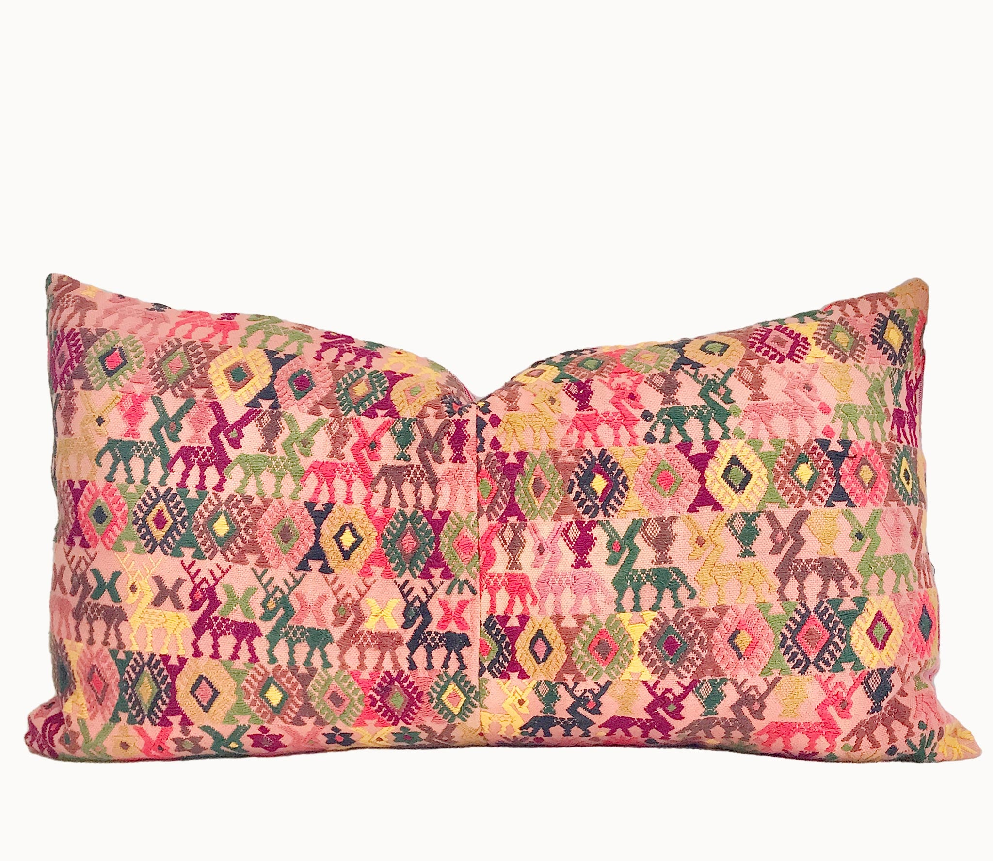 pink vintage textile cushion