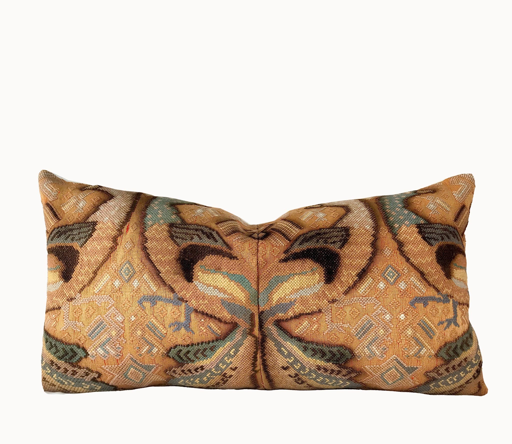 Bird Huipil Pillow - Chichicastenango Peacocks VI