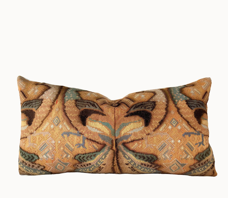 Bird Huipil Pillow - Chichicastenango Peacocks VI