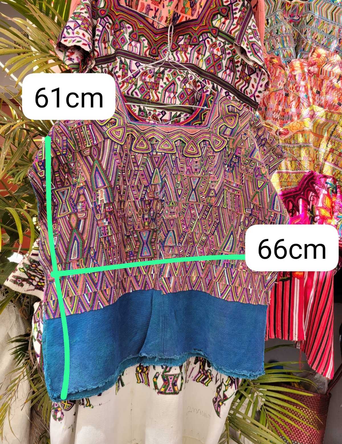 Blue and berry Nebaj huipil #3-68