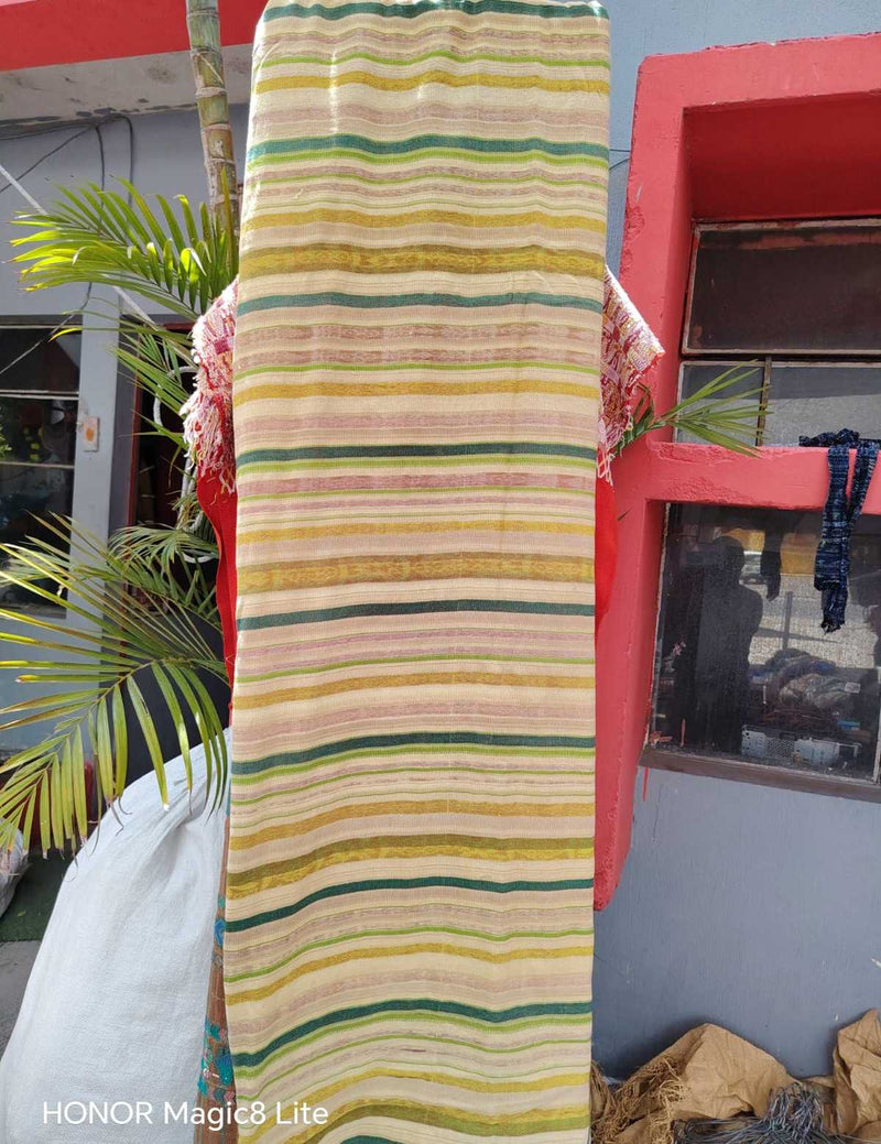 Green striped Totonicapan corte #5-233