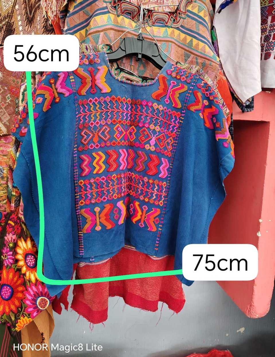 Blue and pink San Lucas Toliman huipil #5-168