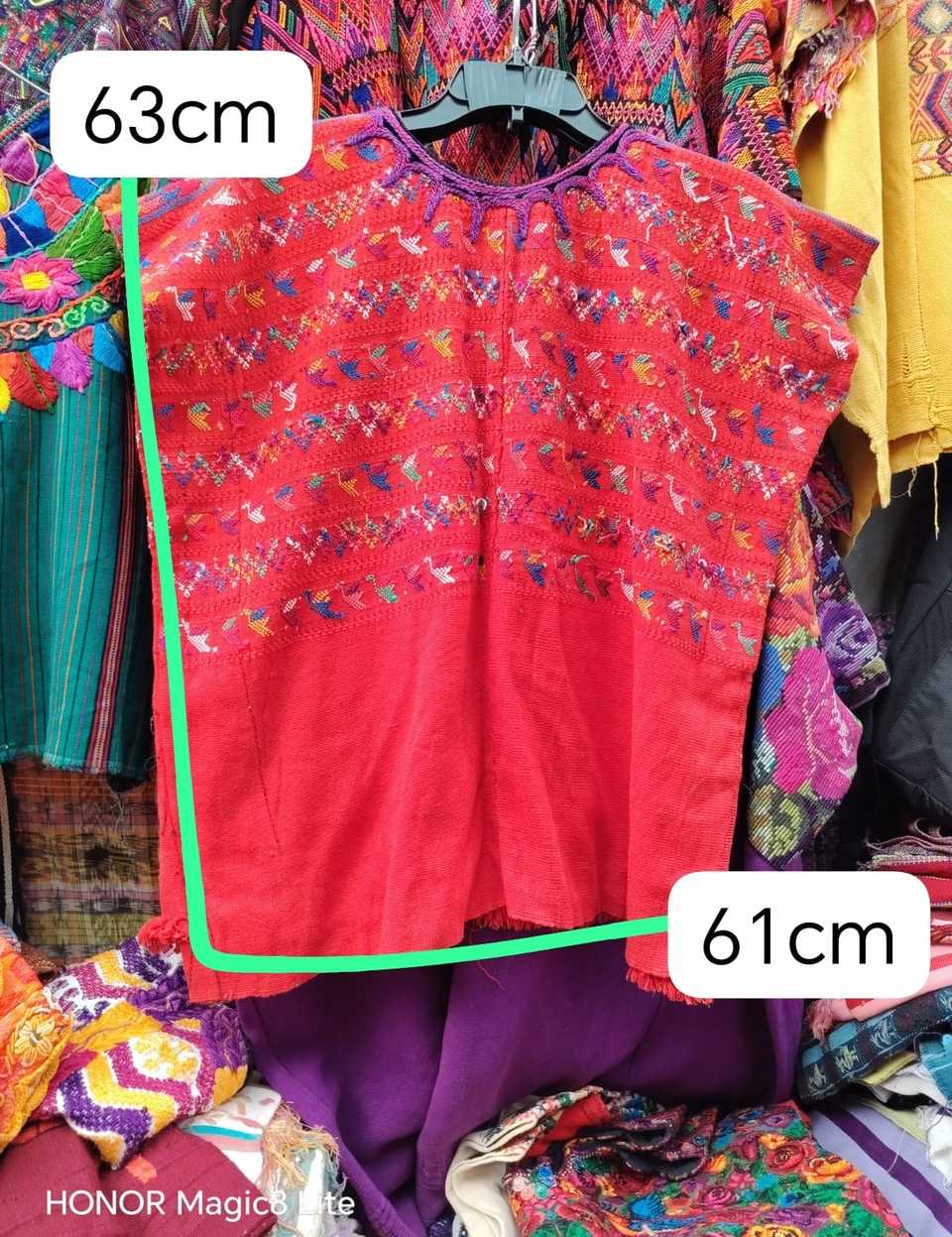 Bright red San Lucas huipil #4-254