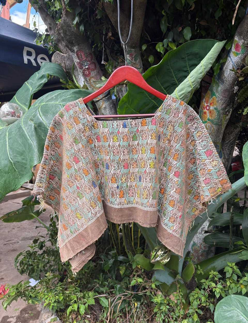 Short Brown Coban Huipil #6-200