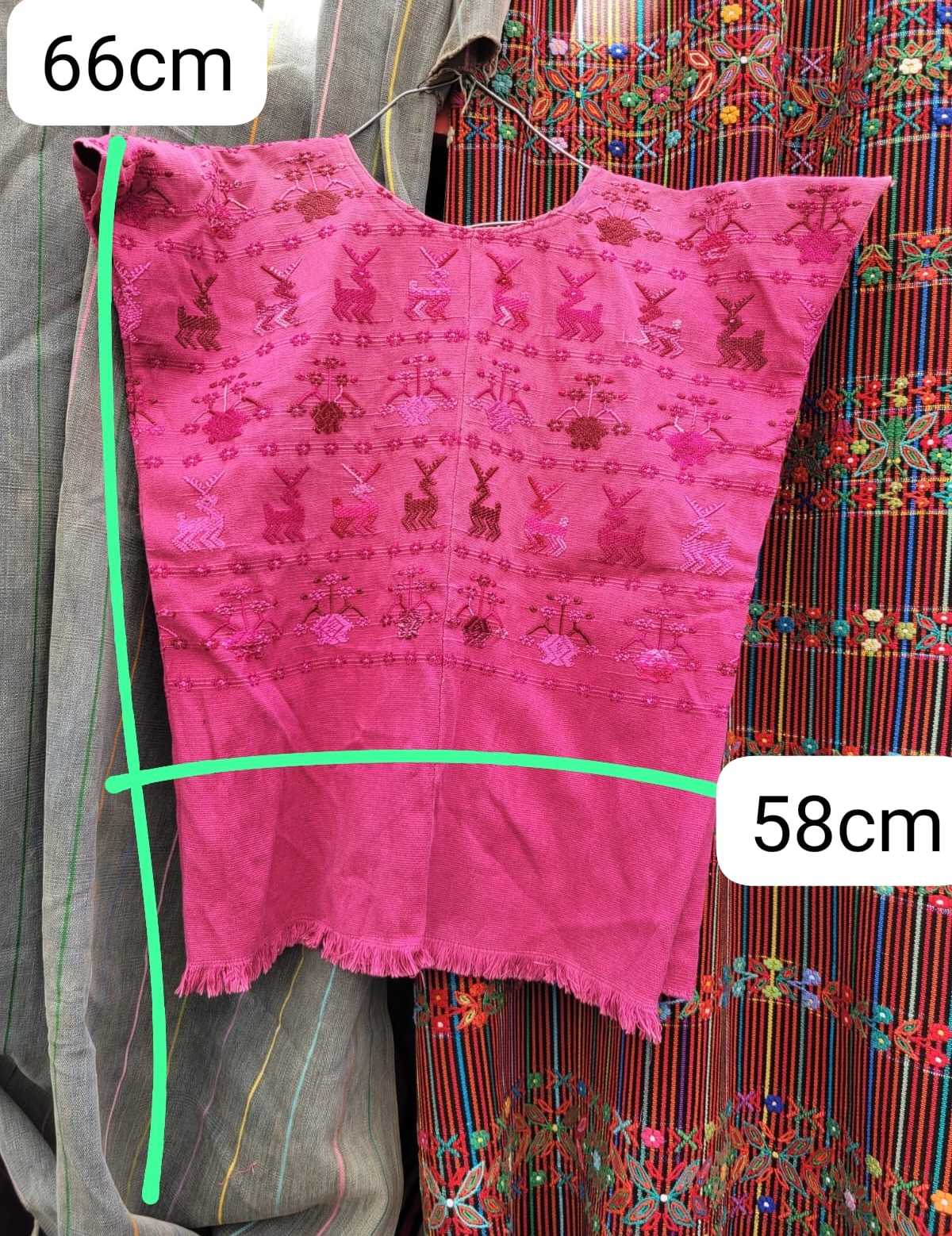 Hot pink San Lucas Toliman huipil #3-18