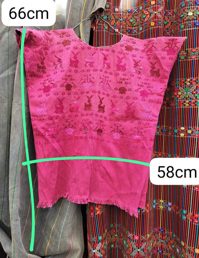 Hot pink San Lucas Toliman huipil #3-18