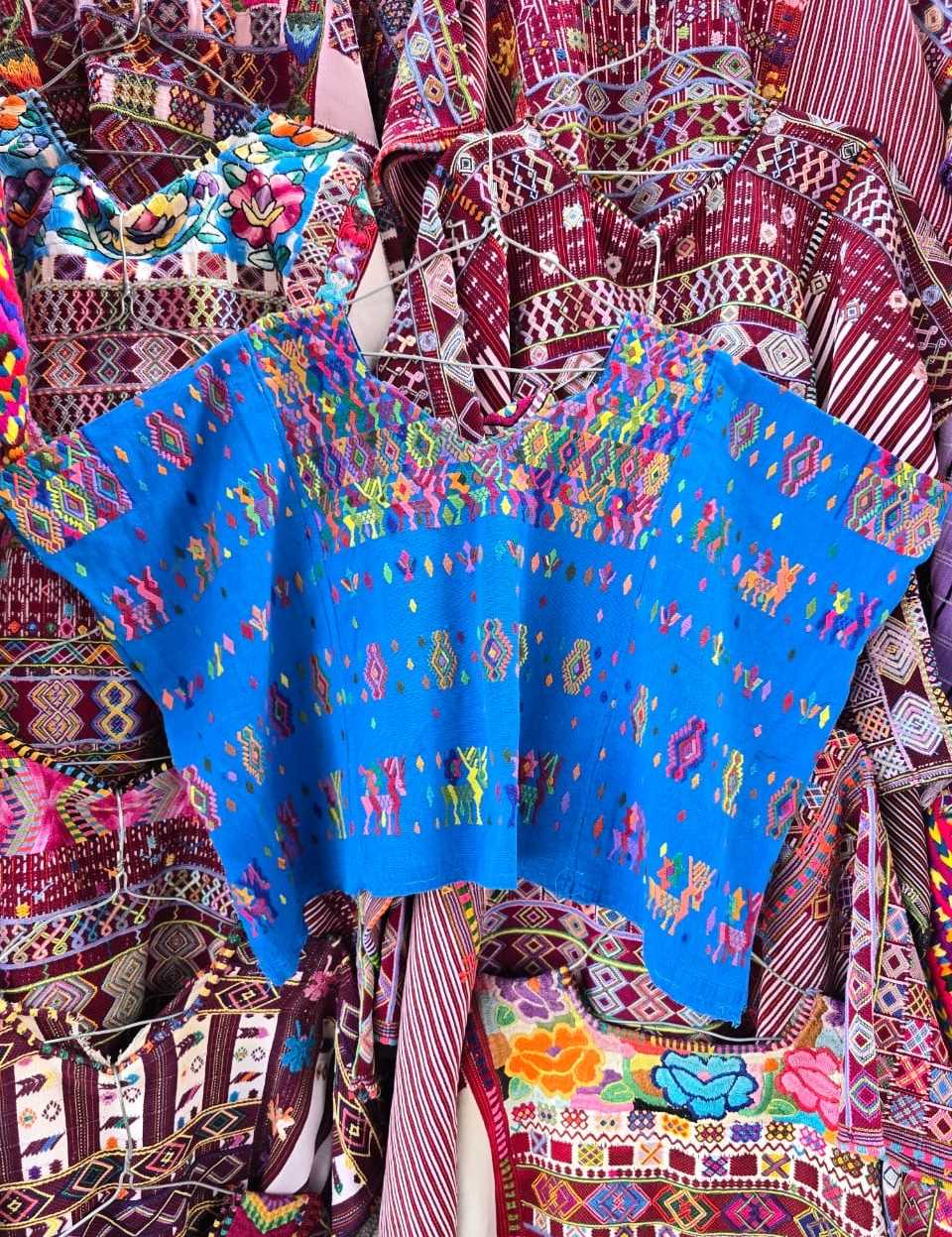 Bright Blue Coban Huipil #6-387