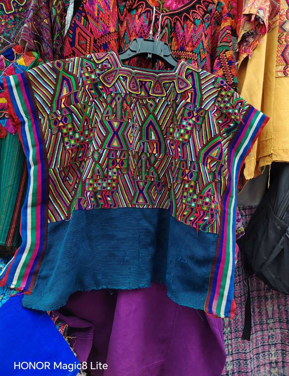 Brown green and blue Nebaj huipil #4-263