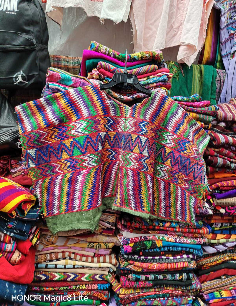 Colourful zigzag huipil  #4-22