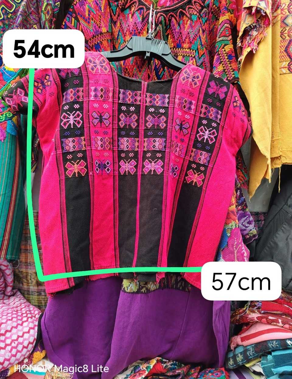 Hot pink and lilac San Lucas Toliman huipil #4-255