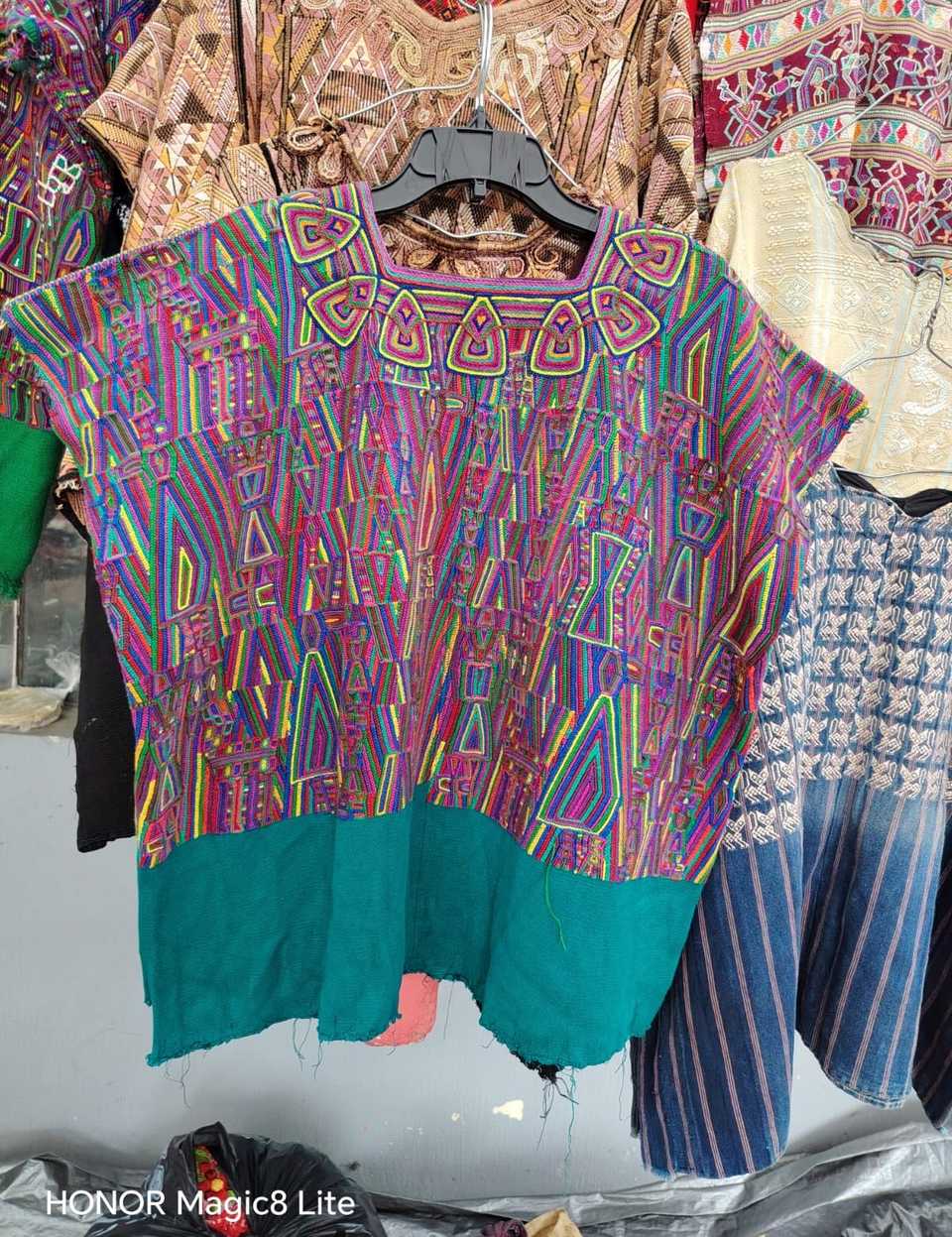 Pink and green Nebaj huipil #5-361