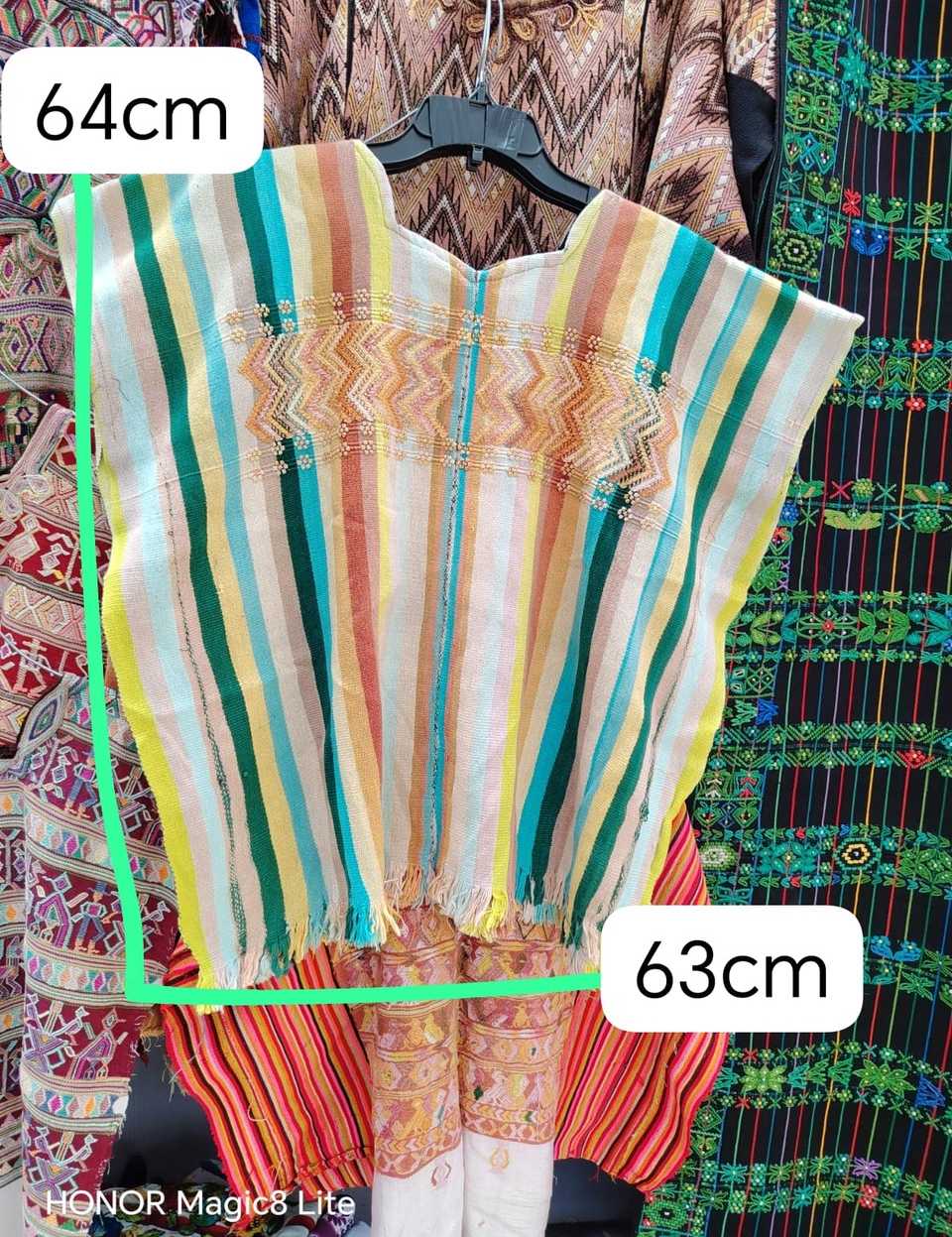 Rainbow striped San Lucas Toliman huipil #5-281