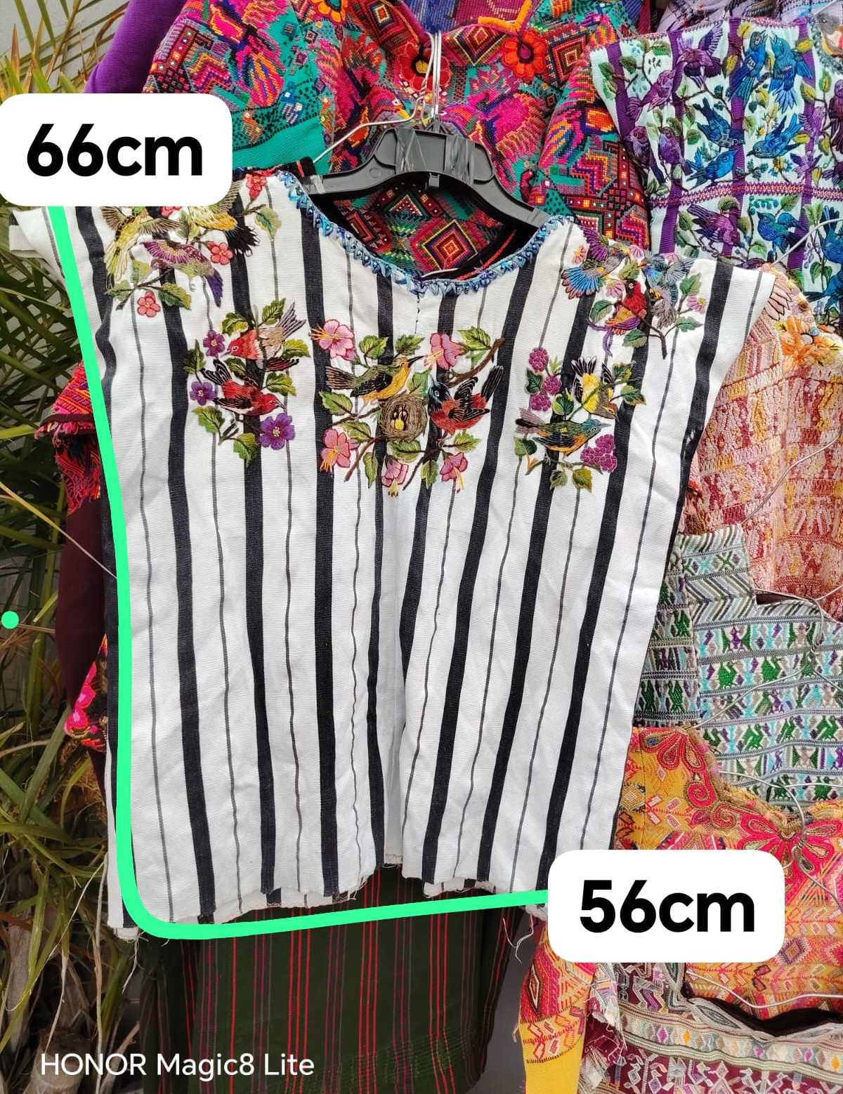 Black and white striped Santiago huipil #4-199