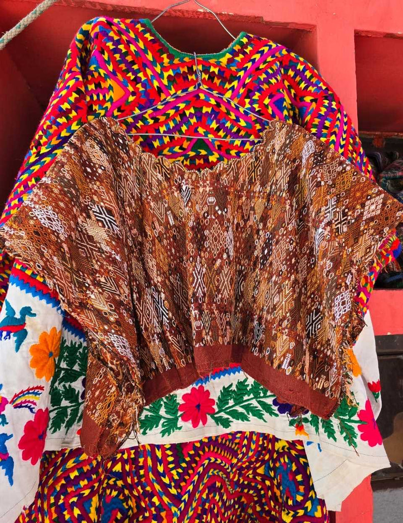 Autumn Brown Coban Huipil #6-389