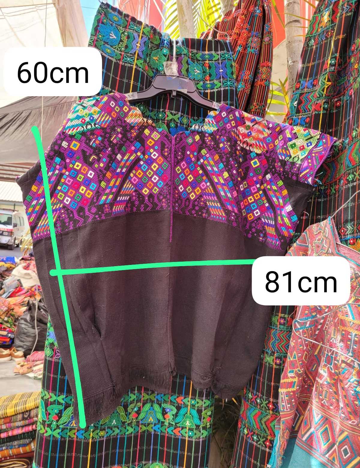 Berry and black Nahuala huipil #3-49