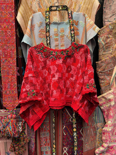 Red Coban huipil for Mucy