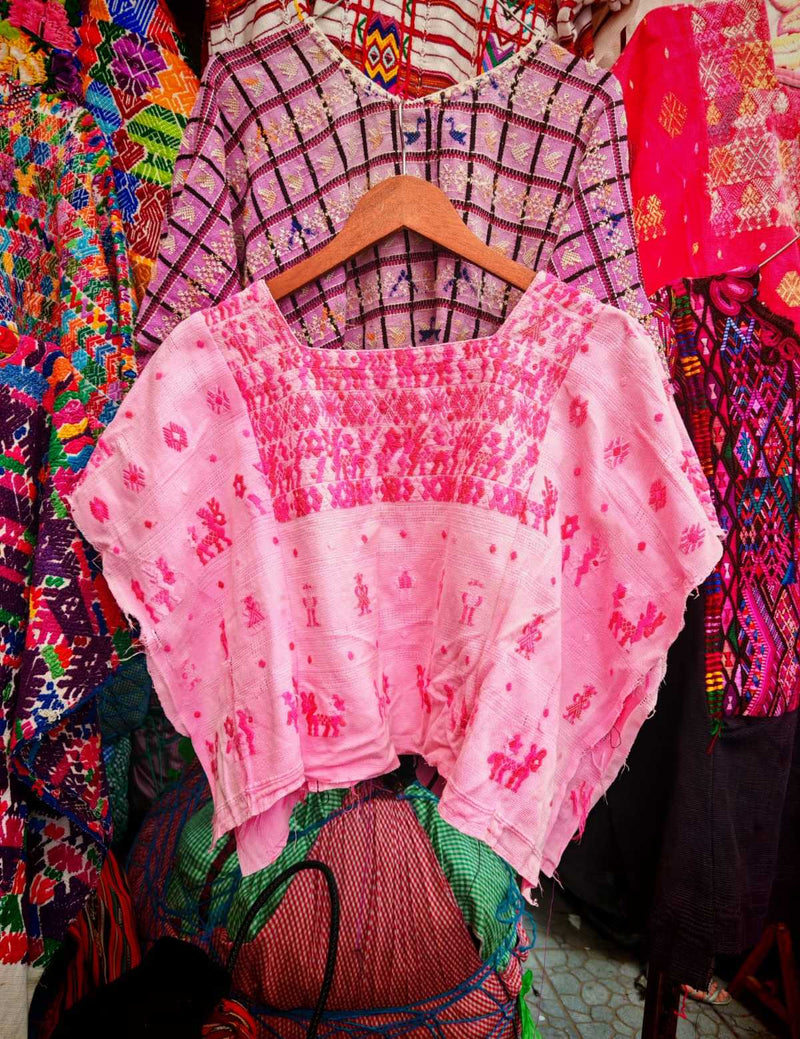 Lolly pink Coban huipil #6-35