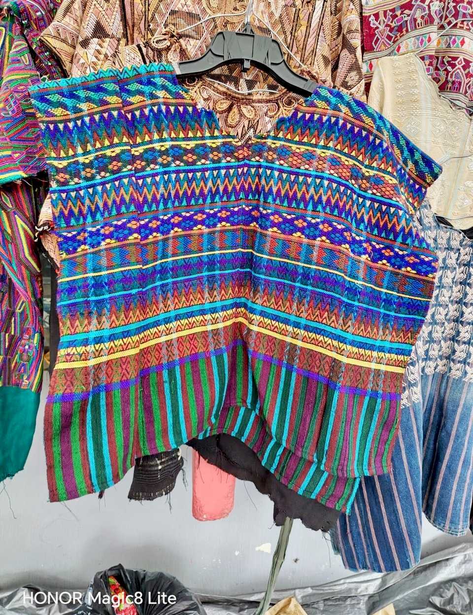 Colourful blue Comalapa huipil #5-350