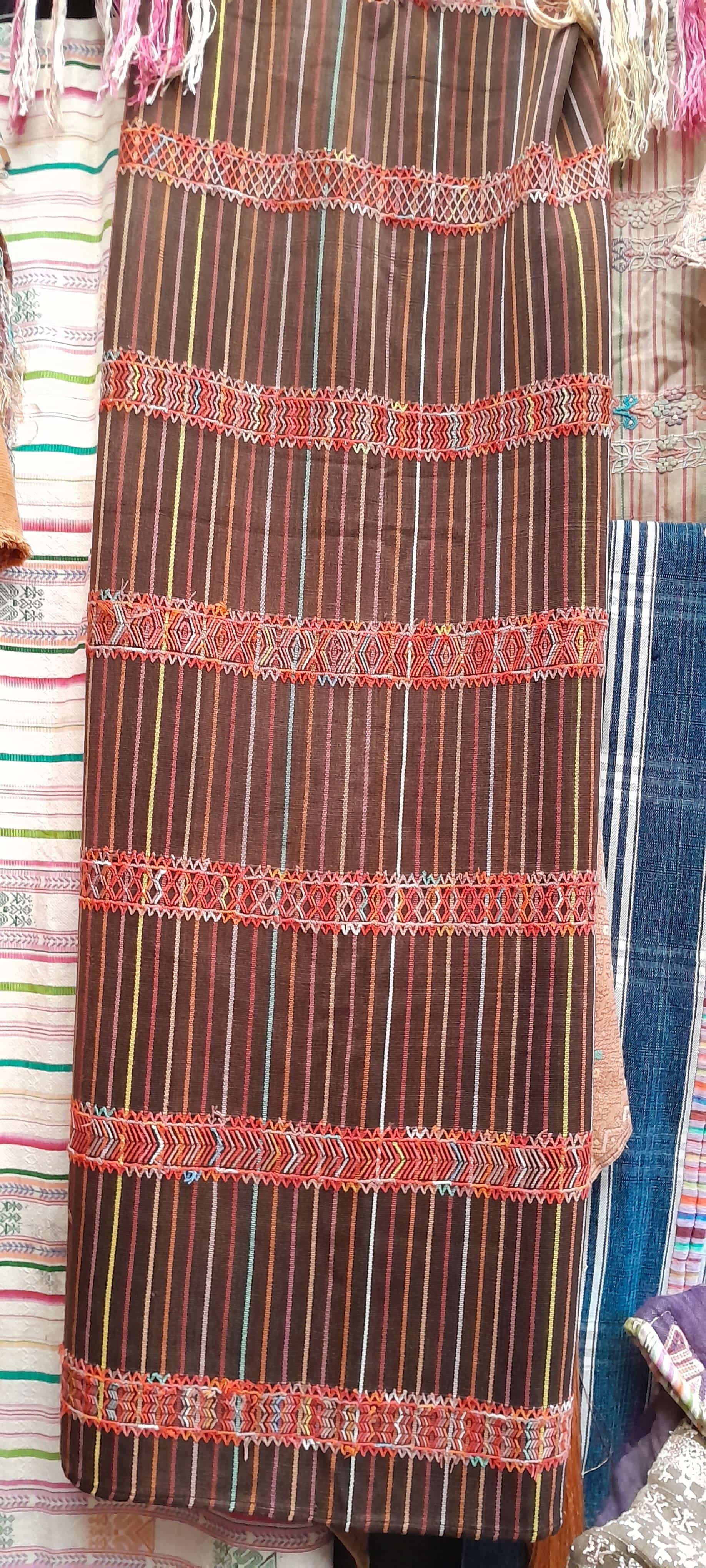 Guatemalan textile - orange Aguacatan corte