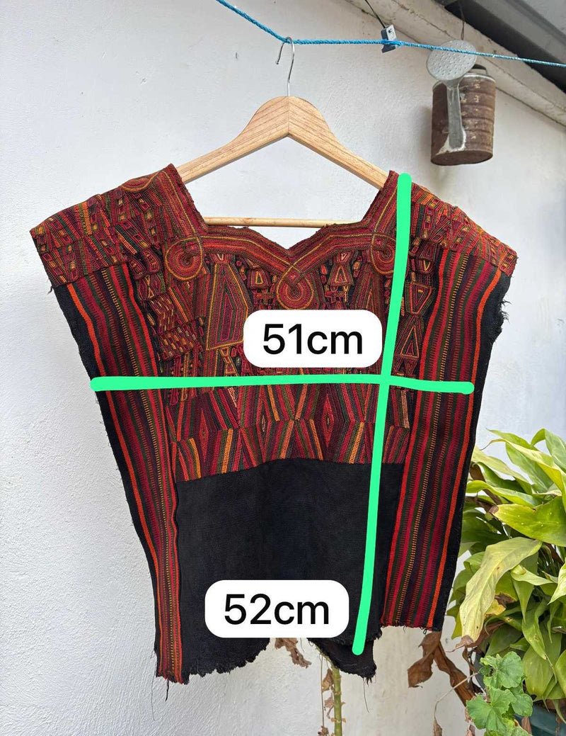 Red and black Nebaj huipil #2-128
