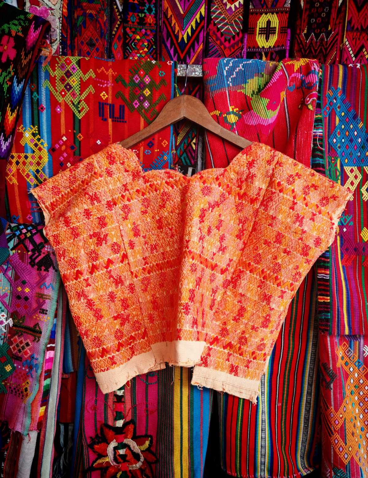 Bright Orange Coban Huipil #6-297