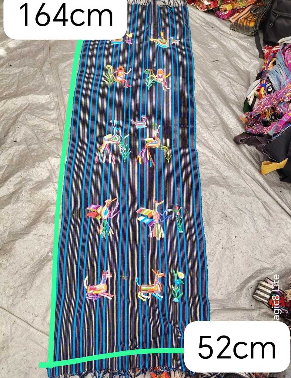 Blue striped Nahuala tzute #5-32