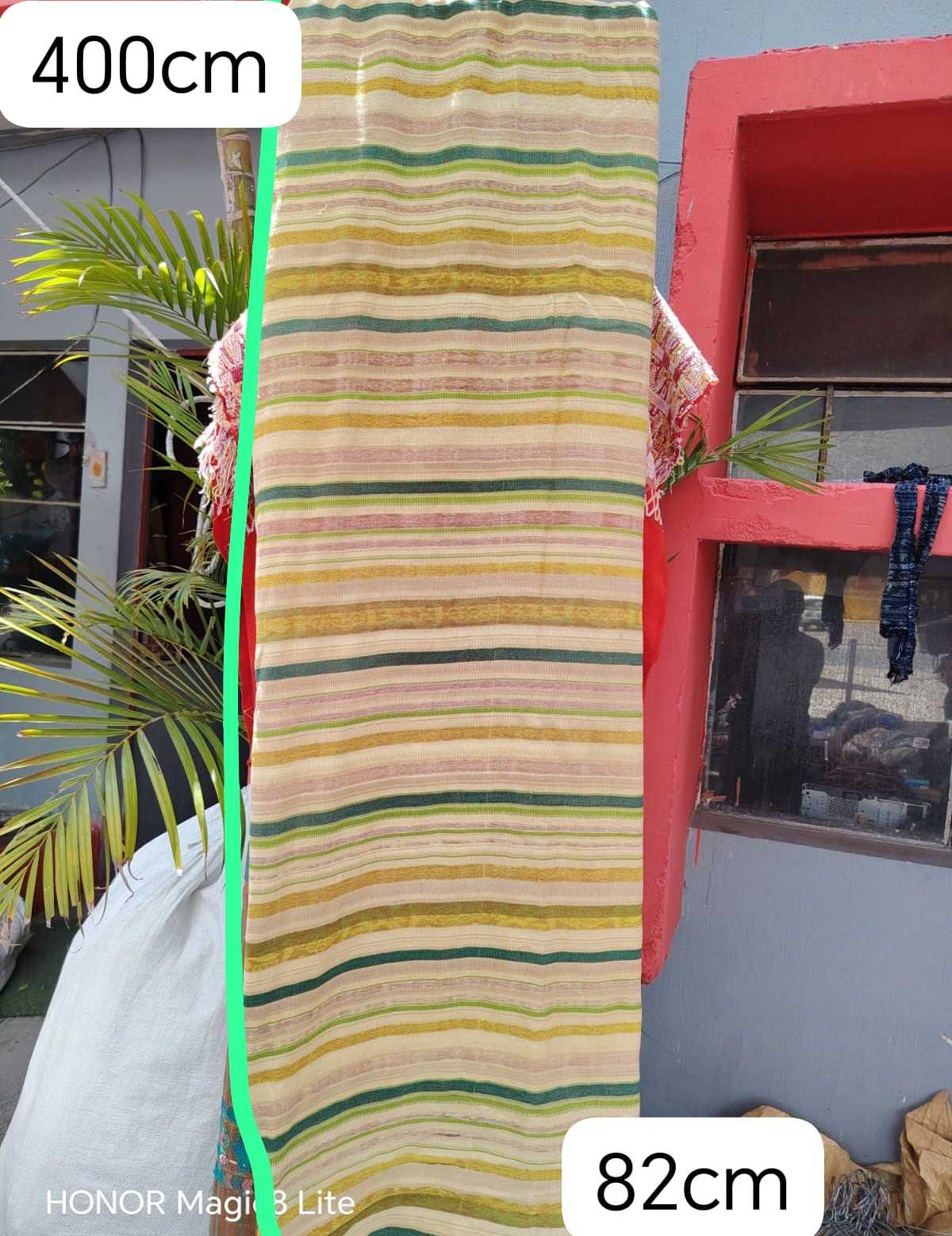 Green striped Totonicapan corte #5-233