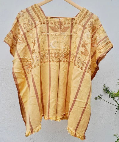 Embroidered Vintage Guatemalan huipil textile