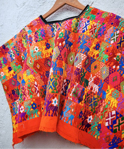 Embroidered Vintage Guatemalan huipil 