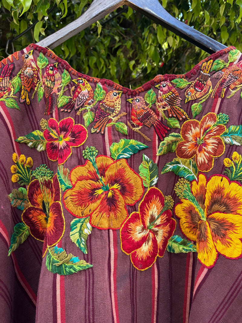 Brown floral huipil (Reserved for Andrea)