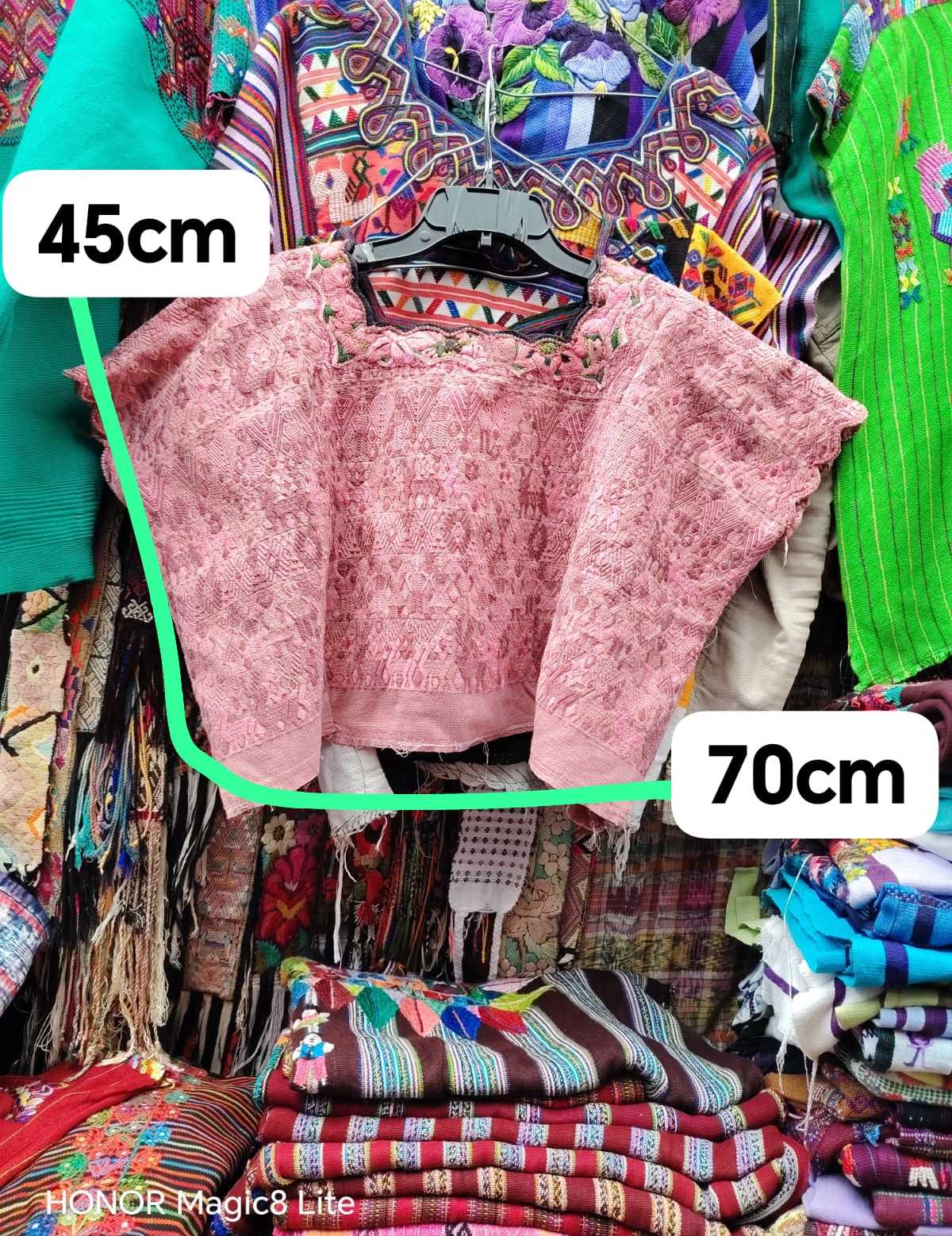 Pale pink Coban huipil #4-113