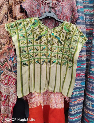 Spring green Santiago huipil #4-316