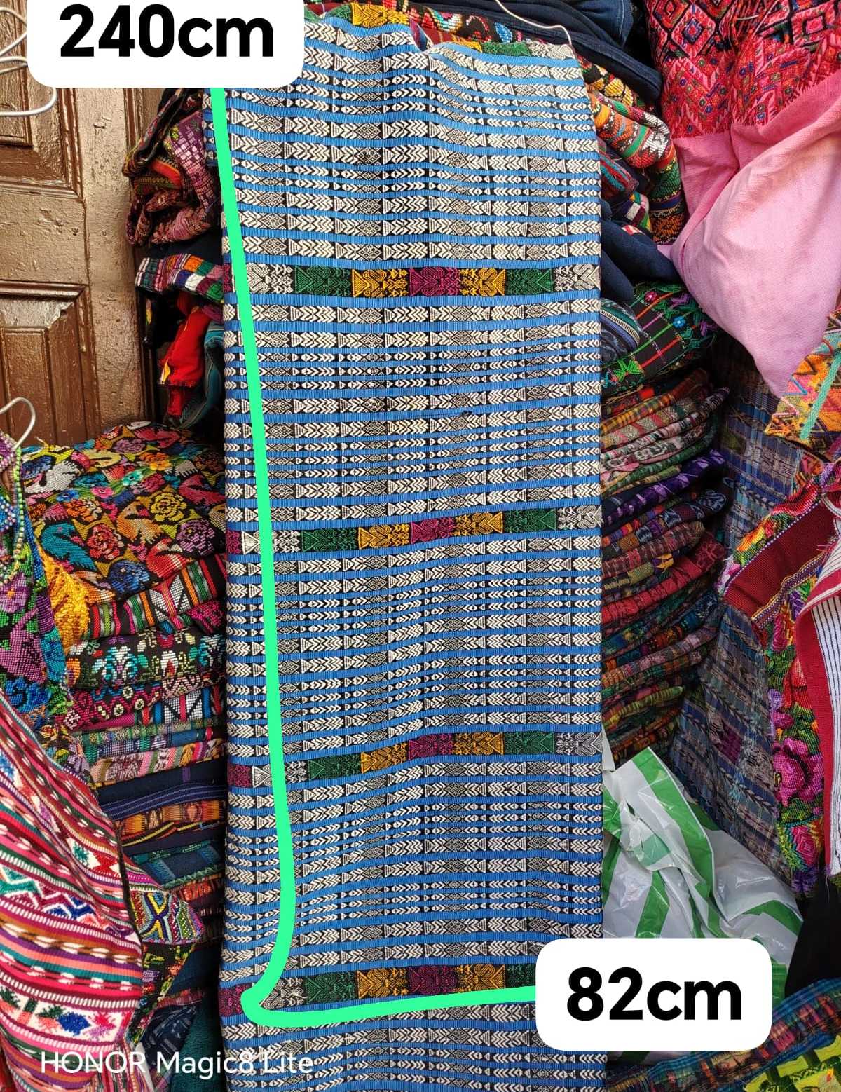 Blue and grey jaspè ikat Quiche corte #4-64