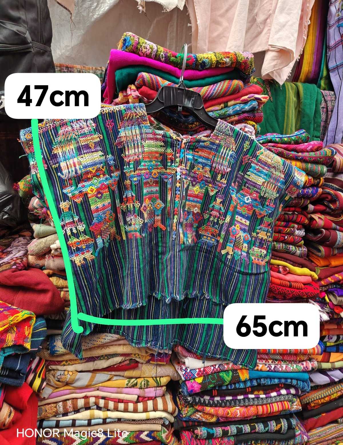 Green dancing men Nahuala huipil Nahuala huipil #4-29