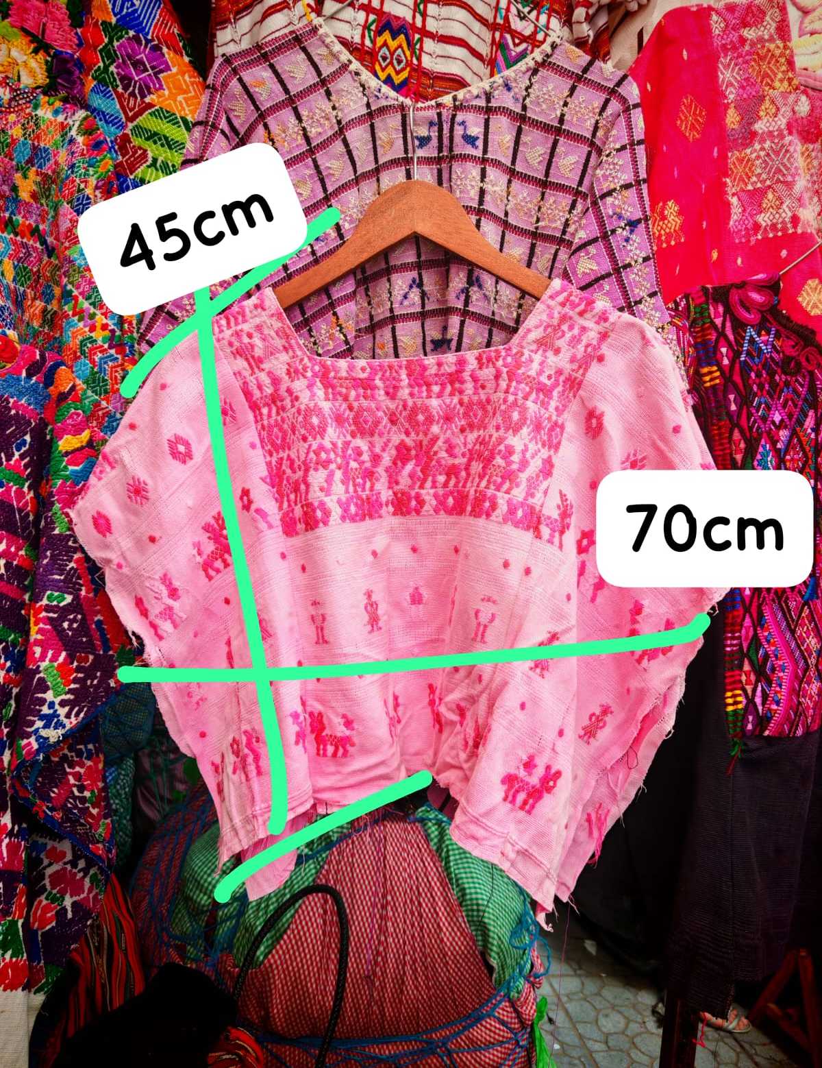 Lolly pink Coban huipil #6-35