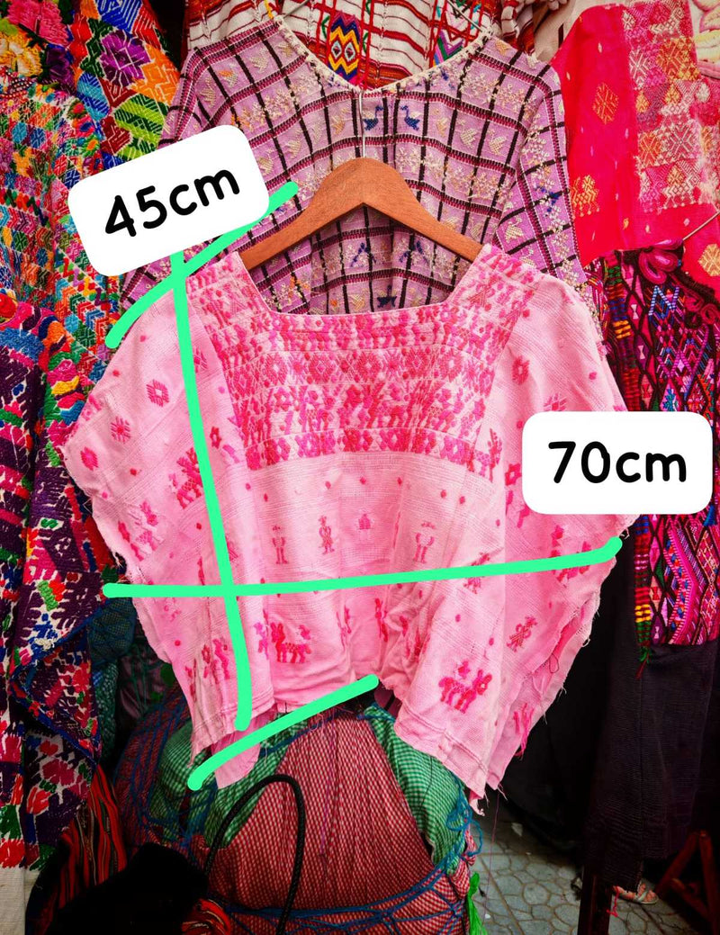 Lolly pink Coban huipil #6-35