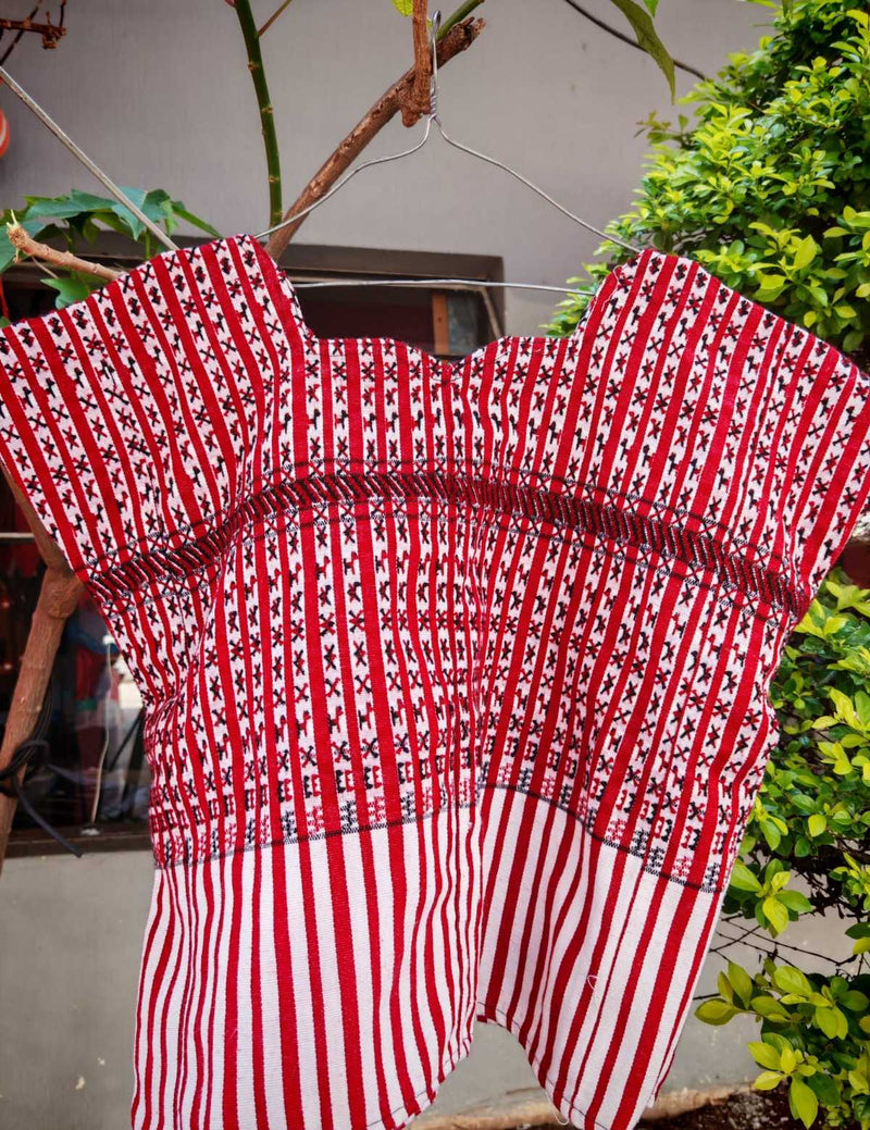 Red and White San Lucas Huipil #6-260